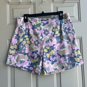 Boden Cotton Floral Shorts Size 14 Chic & Comfy Summer Essential